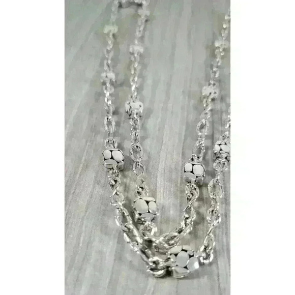John Hardy Sterling Silver Heritage Kali Station Necklace 45" - Picture 11 of 15